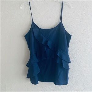 NWOT Banana Republic Silk Ruffle Top Large